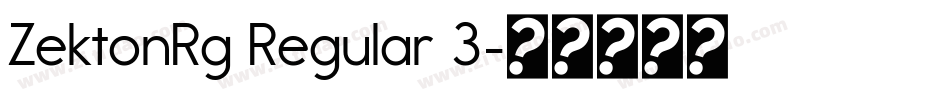 ZektonRg Regular 3字体转换